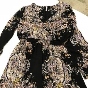 Black patterned dress